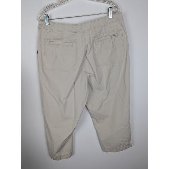 Woolrich wmns crop pants sz15 waist 36" ins 21.5" rise 12" Stone/beige cotton - Picture 7 of 7